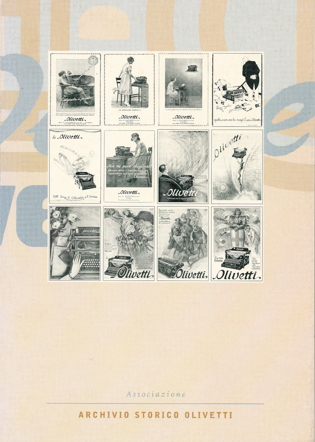 Pubblicità per la macchina per scrivere Olivetti M 20- set di cartoline