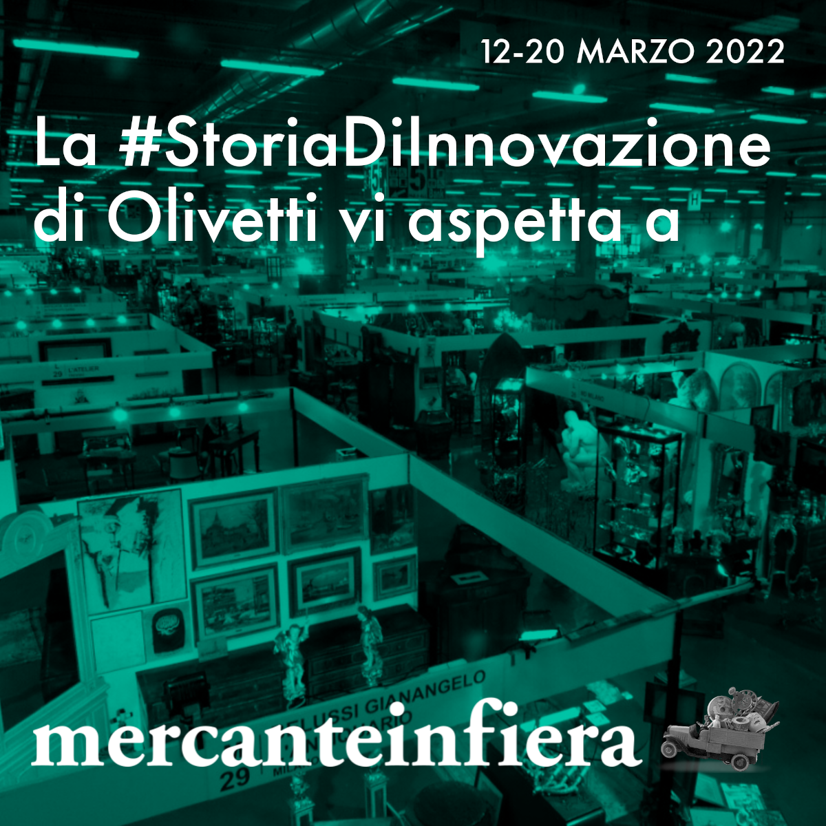 La #StoriaDiInnovazione Olivetti a Mercanteinfiera primavera