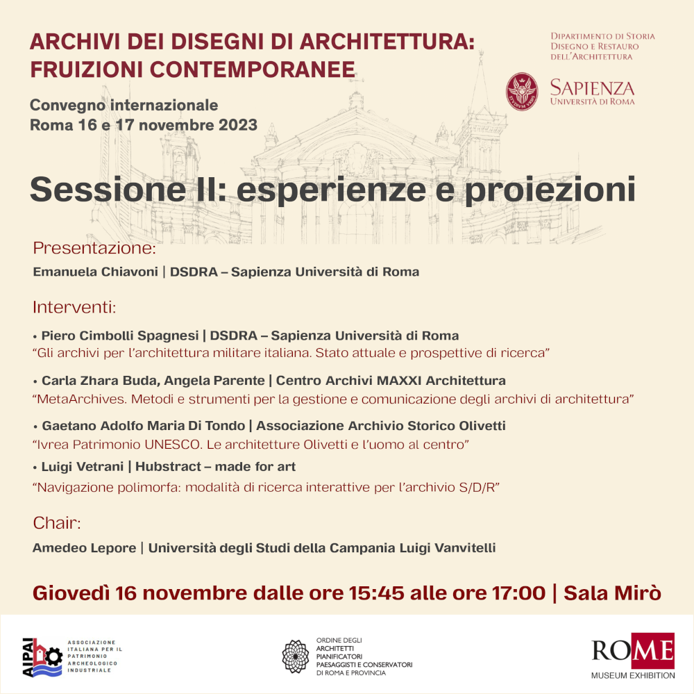 Convegno “Archivi dei disegni di architettura”