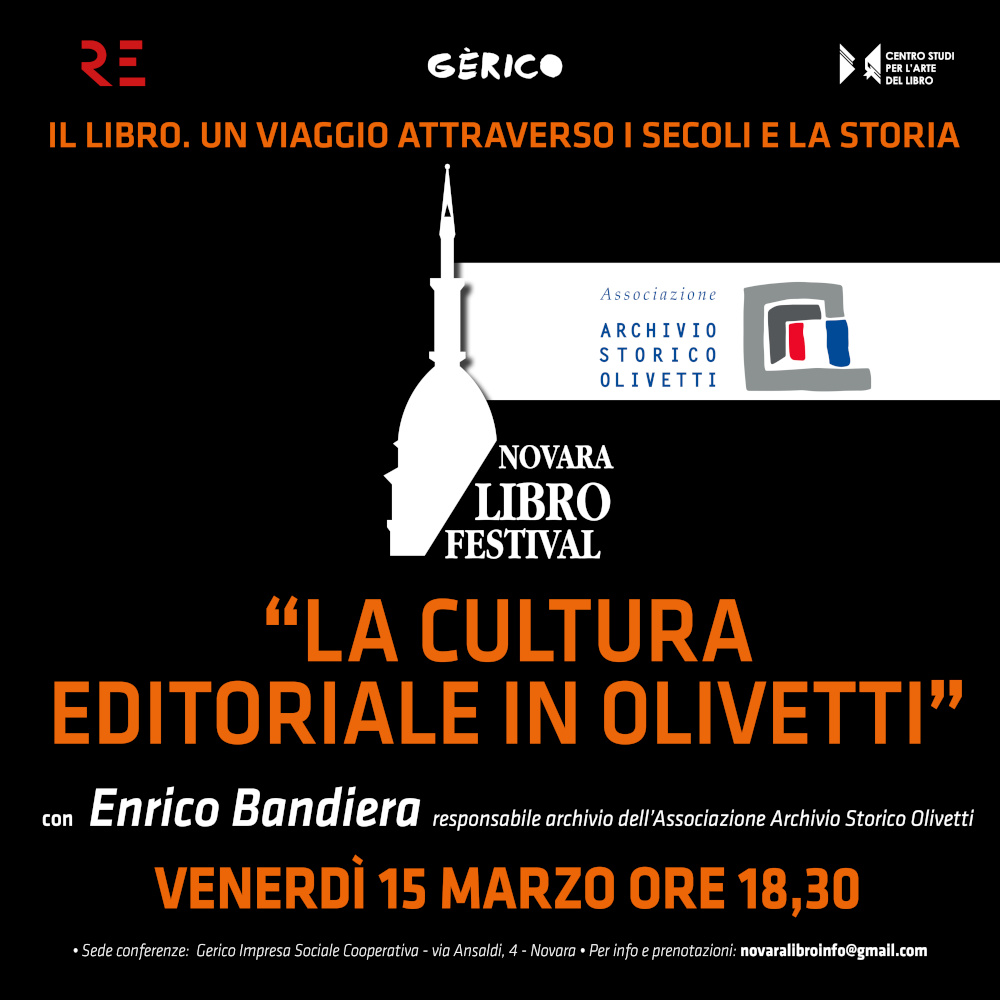 “La cultura editoriale in Olivetti” al Novara Libro Festival