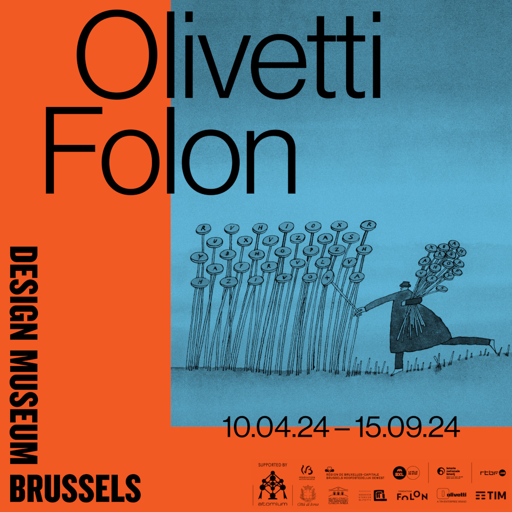 In April, the “Olivetti · Folon” exhibition opens in Brussels.